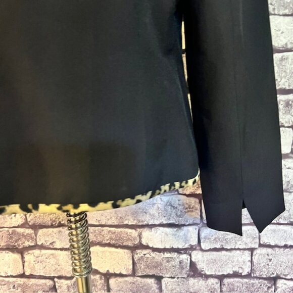 Evan Picone Black Label Black & Brown No Close Jacket Size 12 - Picture 7 of 9